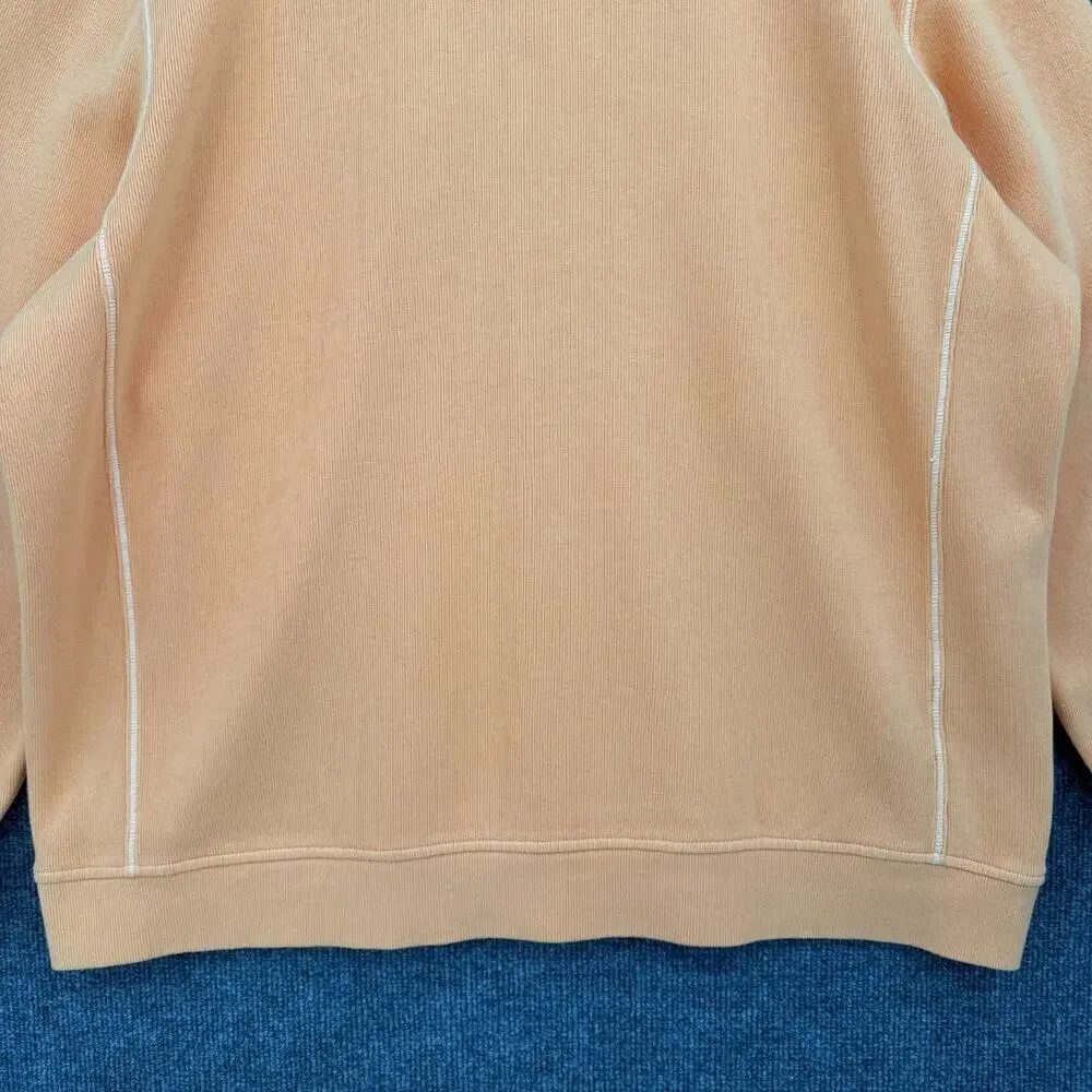 Tommy Bahama Relax Mens 1/4 Zip Pullover Size XXL Rib Knit Embroidered Cotton